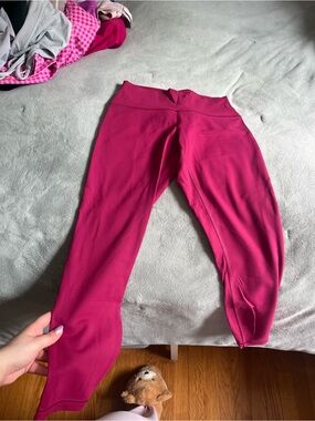 Lululemon Magenta Wunder Train Leggings Size 8